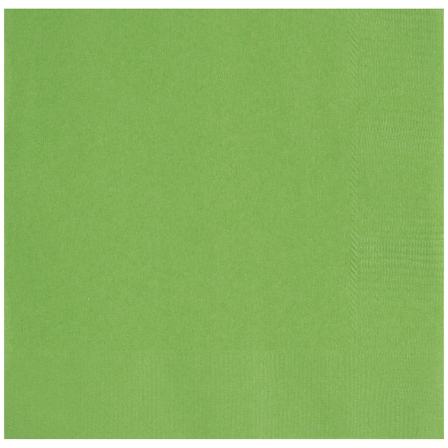 Serviettes de table vert lime 2 couches 33cm 20pcs