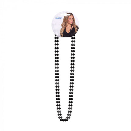 Colliers de perles noires 2pcs