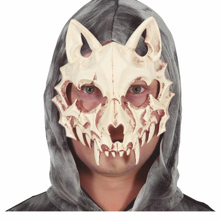 Masque d'Halloween Chat Squelette