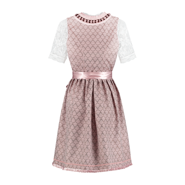 Robe Dirndl rose Oktoberfest Femme 2 pièces