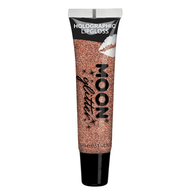 Moon Glitter Brillant à lèvres holographique or rose 15ml