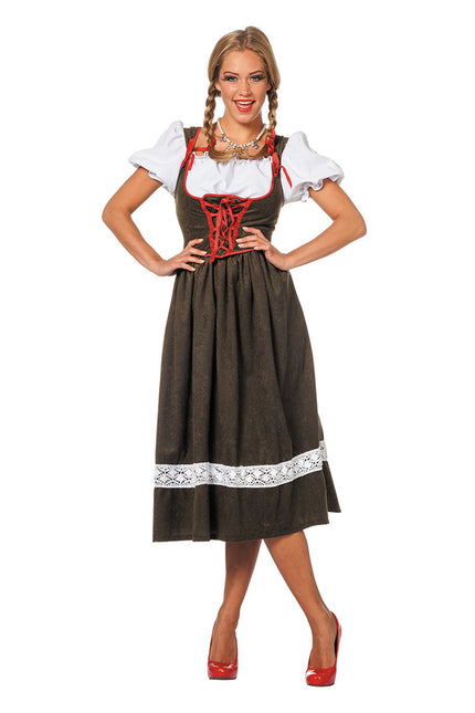 Robe Dirndl Oktoberfest Longue Vert