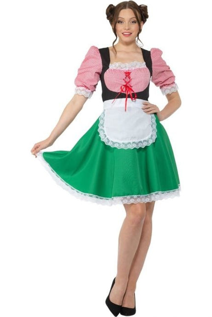 Robe Dirndl Oktoberfest Rouge Vert