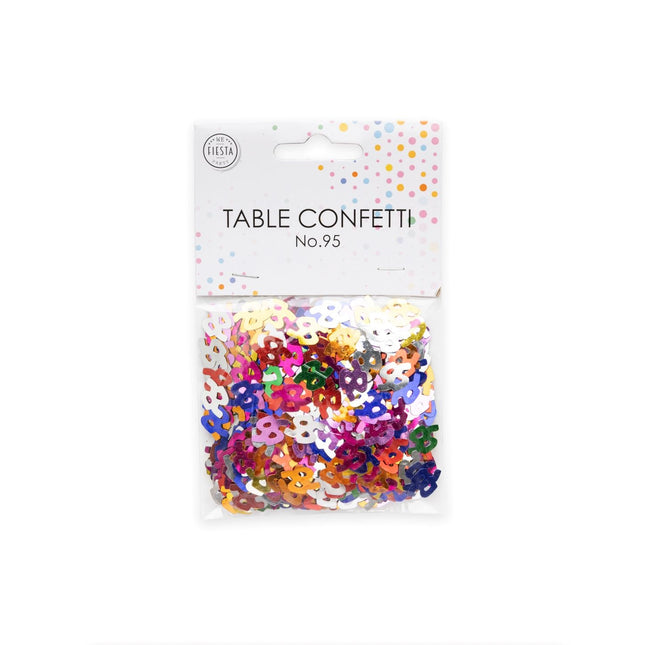 Confettis de table 95 ans colorés