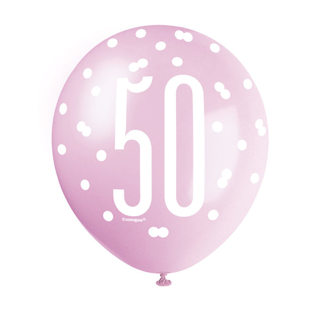 Ballons 50 Years Dots 30cm 6pcs