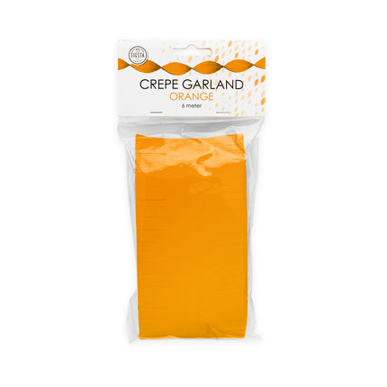 Guirlandes orange en crêpe 6m