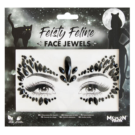 Bijoux de visage d'Halloween Moon Terror Feisty Feline