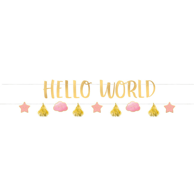 Lettre écharpe Hello World Girl 1.7m