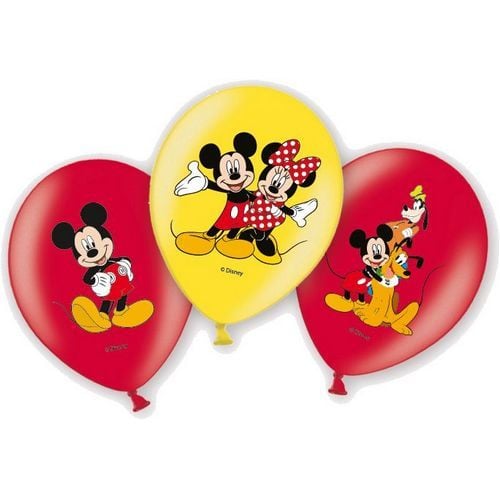 Ballons Mickey Mouse Deluxe 28cm 6pcs