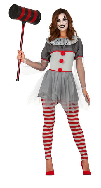 Costume d'Halloween pour clown tueur Dames