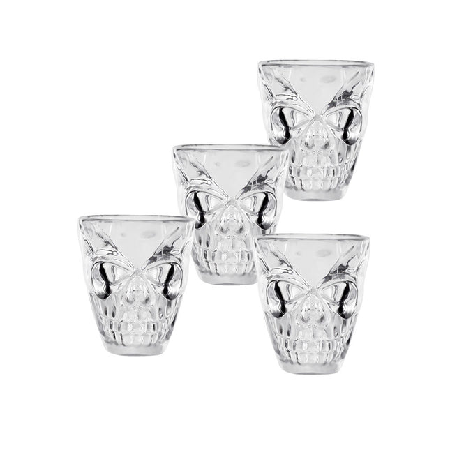 Verres à shot Halloween Crâne 50ml 4pcs