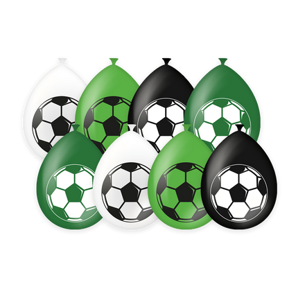 Ballons de football verts 30cm 8pcs