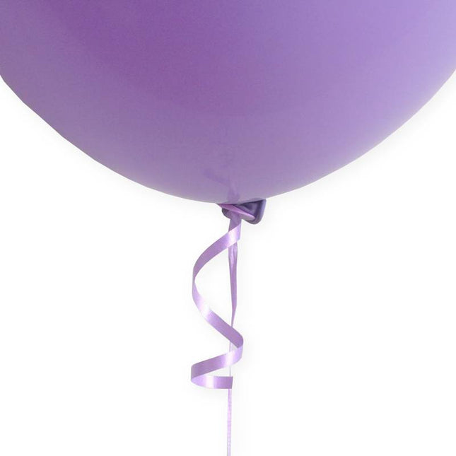 Attaches rapides pour ballons de baudruche violettes avec ruban 100pcs