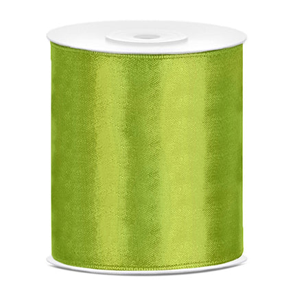 Ruban Satin Vert Citron Vert 100mm 25m