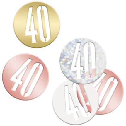 Confetti de table 40 Years Metallic 11cm 114gr