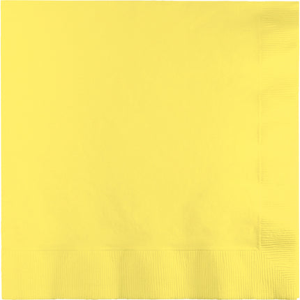 Serviettes de table jaune clair 3 couches 33cm 50pcs