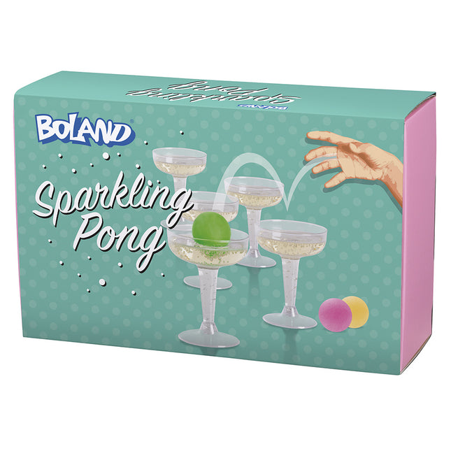 Jeu à boire transparent Prosecco Pong 15 pièces