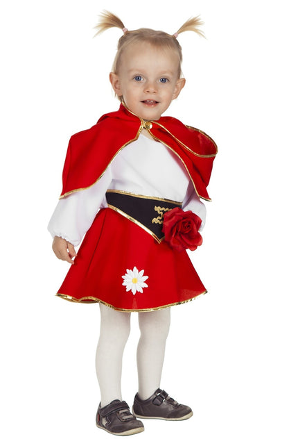 Costume de bébé chaperon rouge