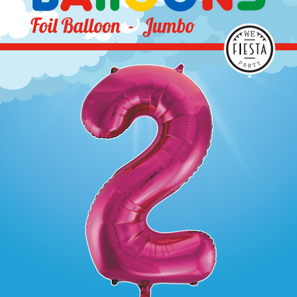 Ballon de baudruche Figure 2 Fuchsia XL 86cm vide