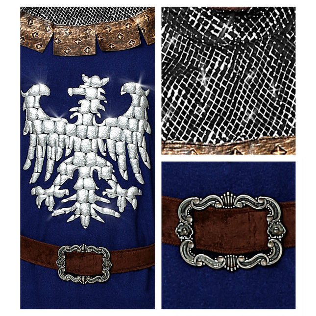 Costume de chevalier bleu hommes