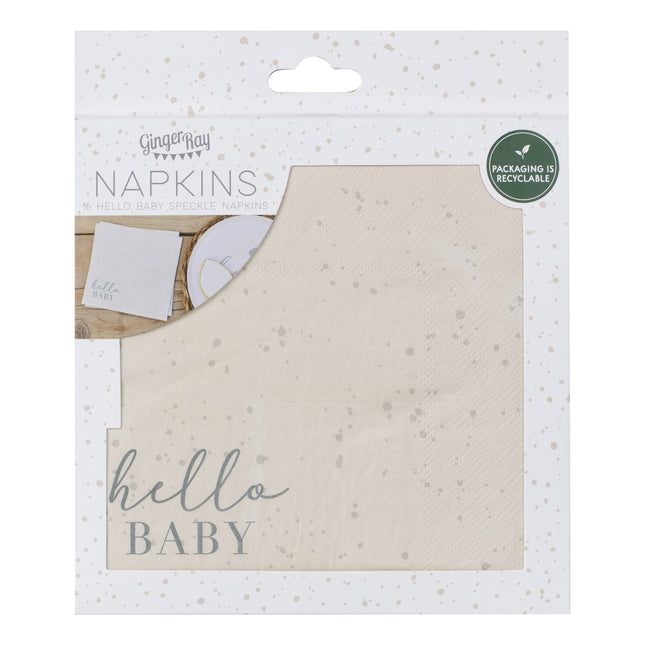 Serviettes Hello Baby 16.5cm 16pcs