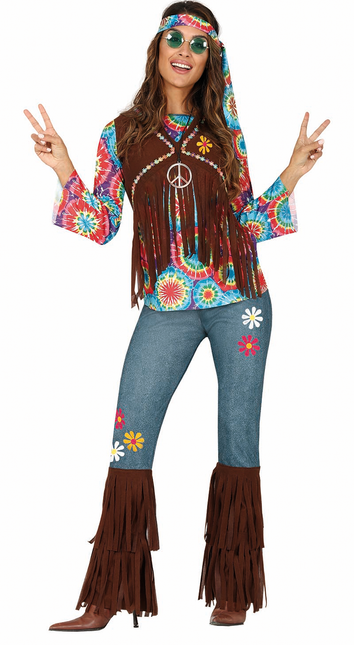 Costume hippie coloré