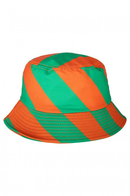 Chapeau de pêcheur vert/orange