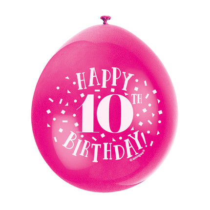 Ballons Happy Birthday 10 Years 28cm 10pcs