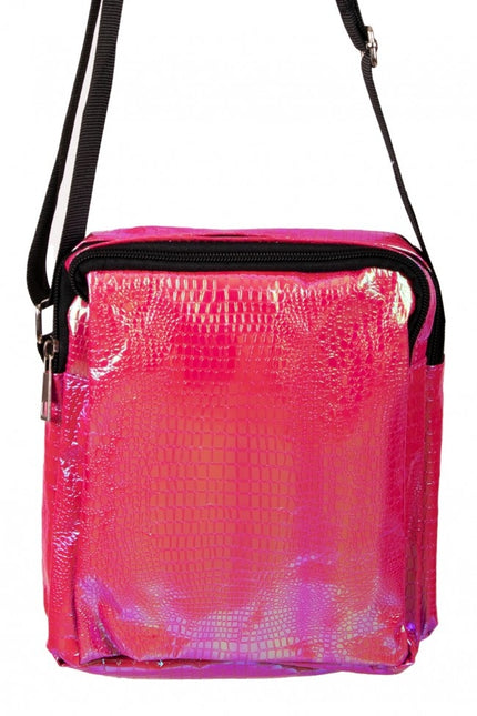 Sac à main Snake Leather Print Fuchsia