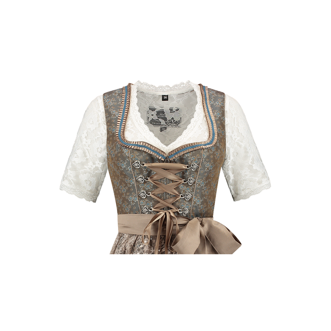 Robe Dirndl verte Oktoberfest Dames Jaquard