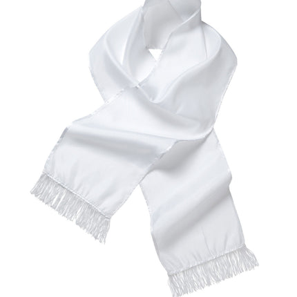 Foulard blanc en satin