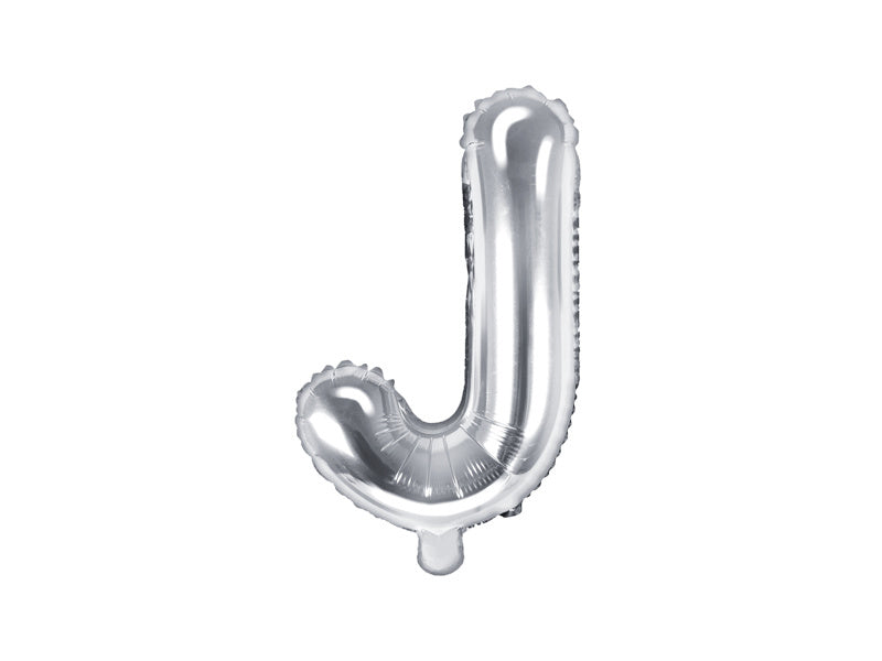 Ballon de baudruche Lettre J Argent Vide 35cm