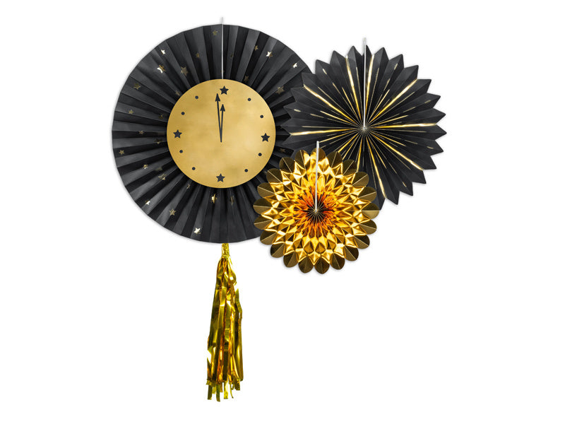 Horloge de décoration suspendue pour le réveillon du Nouvel An 3pcs