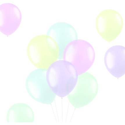 Ballons de couleur Translucide Pastel 33cm 100pcs