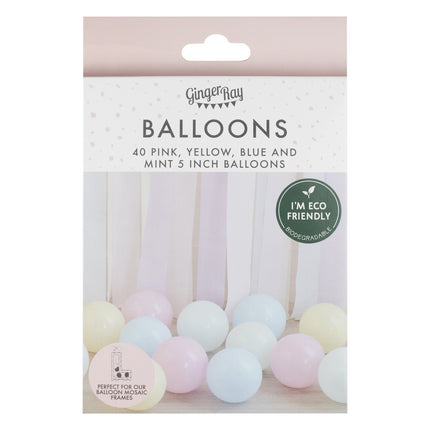 Ballons Pastel 13cm 40pcs