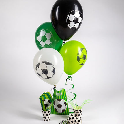 Ballons de football verts 30cm 8pcs