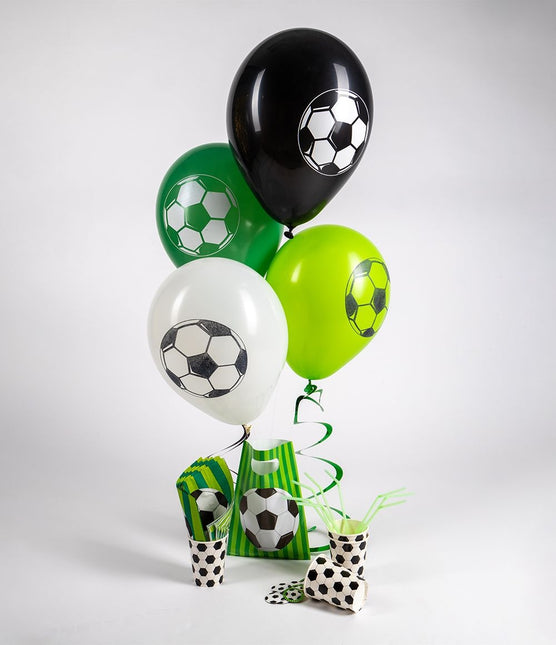 Ballons de football verts 30cm 8pcs