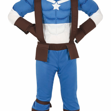 Costume de super-héros enfant bleu blanc