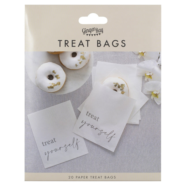 Wedding Giveaway Bags Treat Yourself Paper 17cm 20pcs