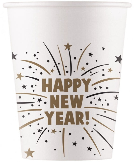 Tasses Bonne Année 200ml 8pcs