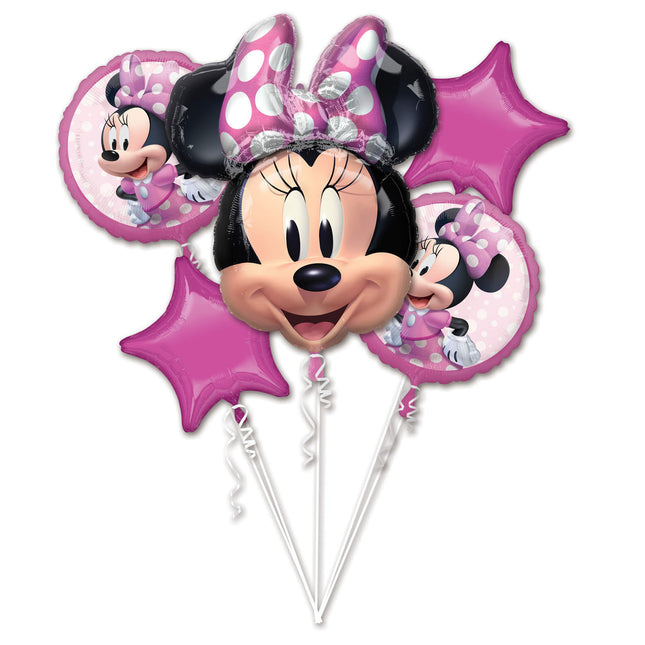 Ensemble de ballons à l'hélium Minnie Mouse 5 pièces