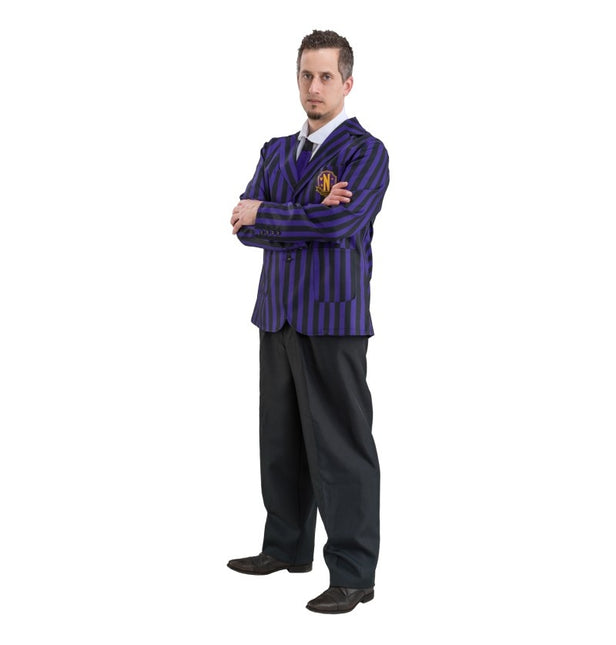 Costume Wednesday Uniforme scolaire noir/violet Hommes