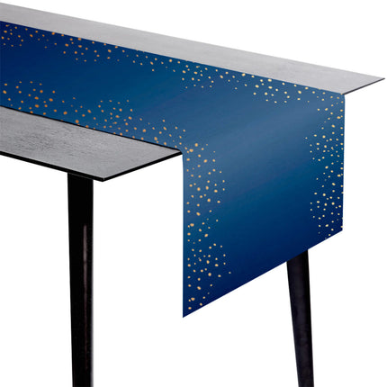 Chemin de table Bleu 40cm 2.4m