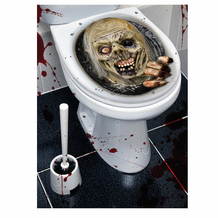 Décoration d'Halloween Toilette Zombie