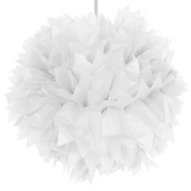 Pompon blanc 30cm