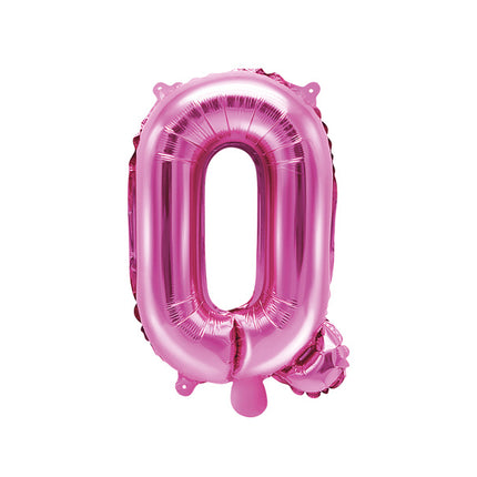 Ballon de baudruche Lettre Q Rose Vide 35cm