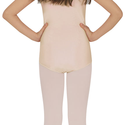 Justaucorps fille beige sans manches