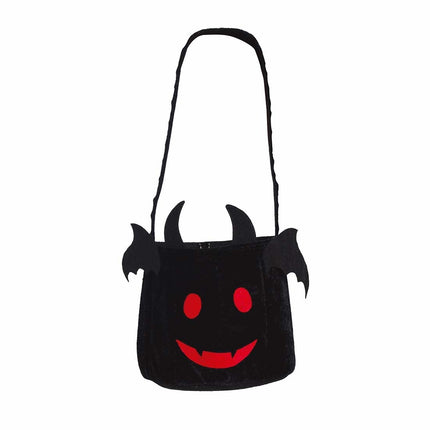 Seau à bonbons d'Halloween Chauve-souris 25cm