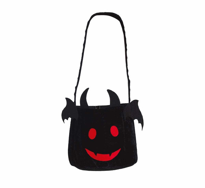 Seau à bonbons d'Halloween Chauve-souris 25cm