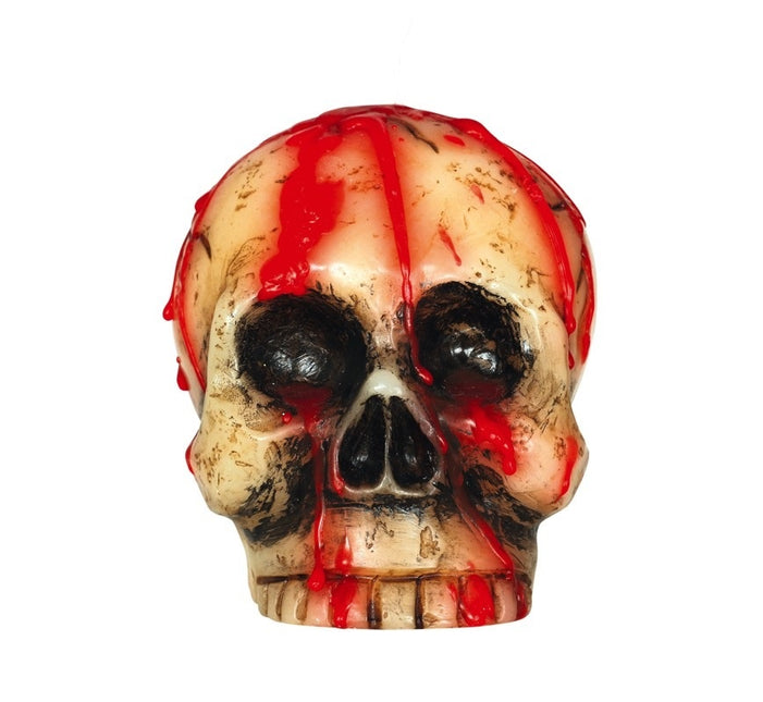 Bougie d'Halloween Crâne sanglant 10cm